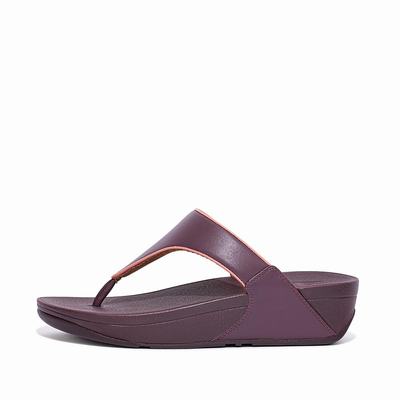 Fitflop Lulu Pop Binding Toe-Post - Sandalen Damen - Lila (SCQ712904)